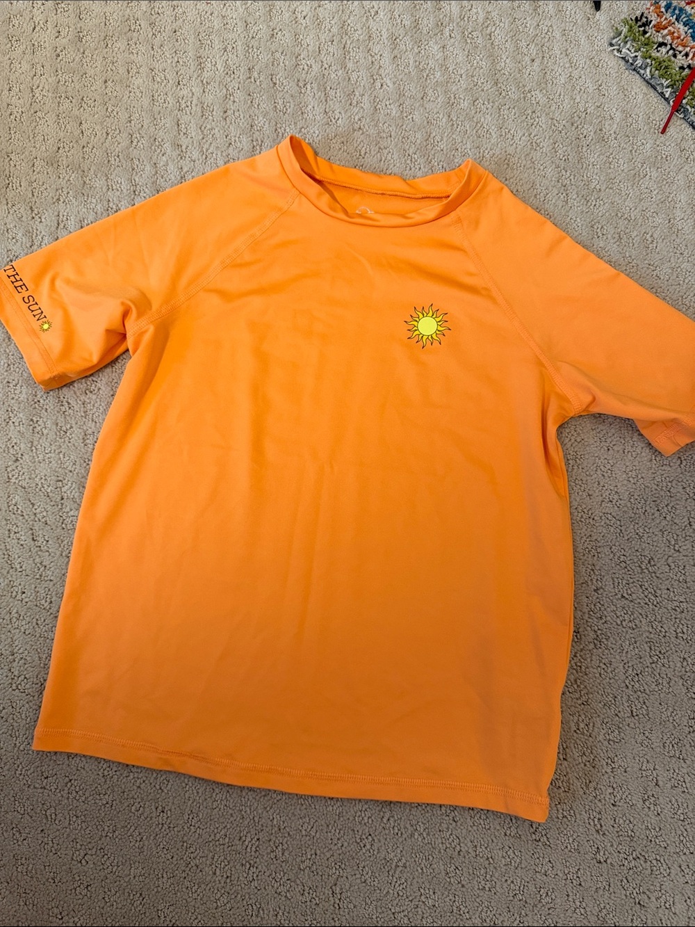 art class Bright Orange Sun Shirt with Sun Graphic